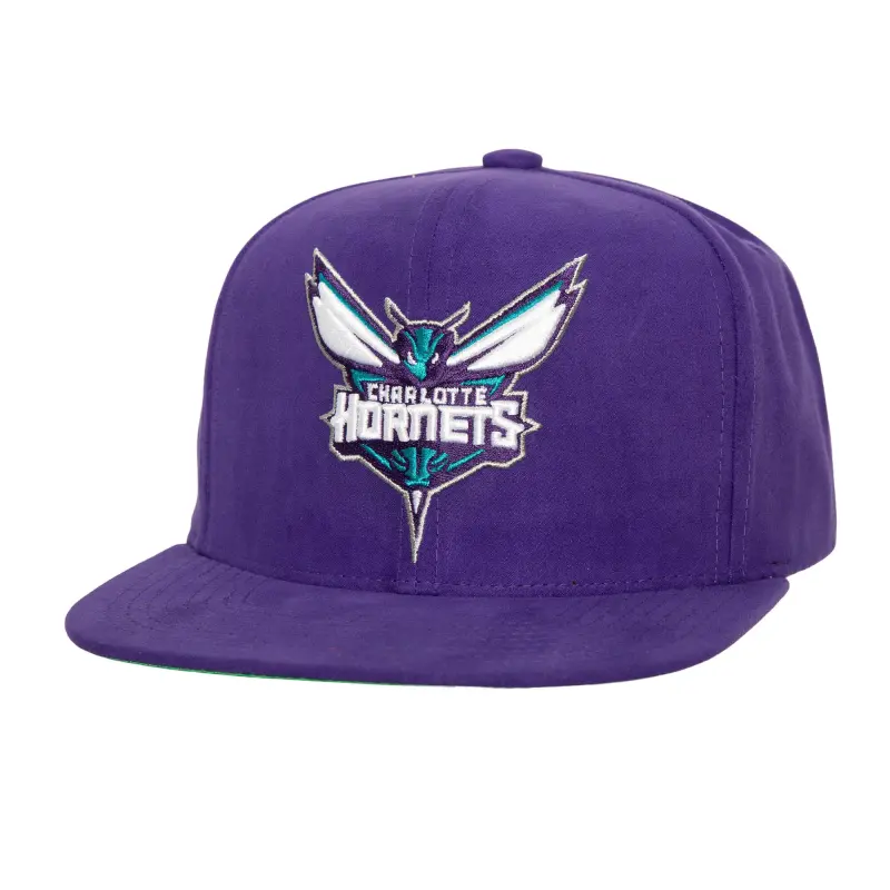 men8217s charlotte hornets mitchell amp ness purple sweet suede snapback hat