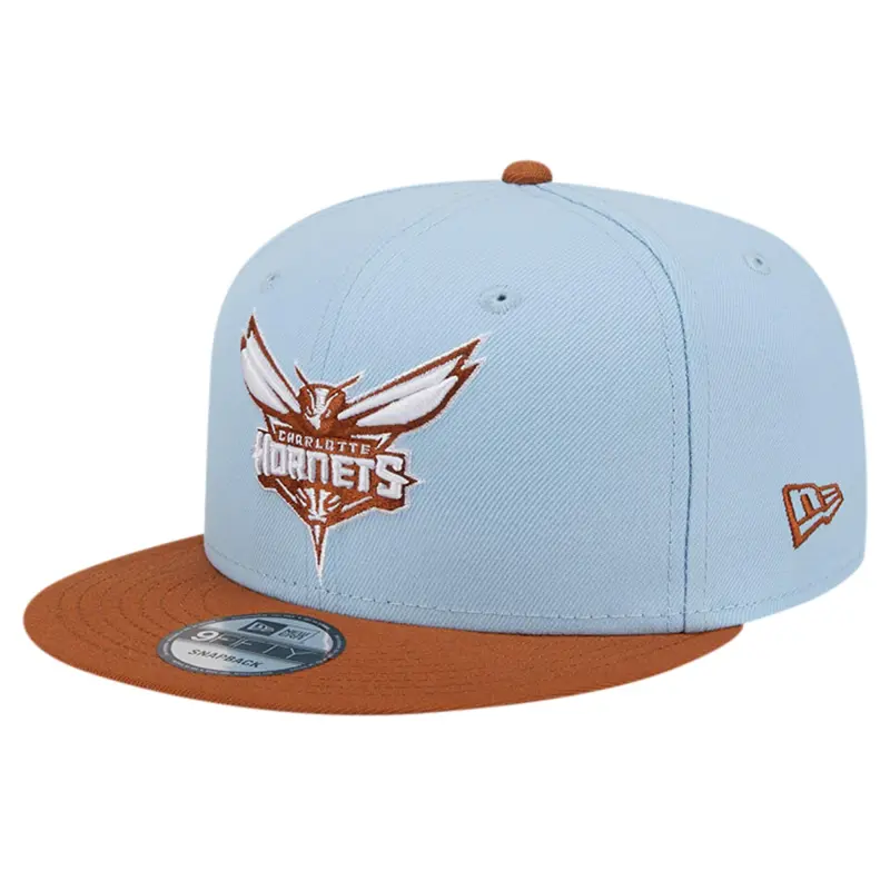 men8217s charlotte hornets new era light bluebrown 2-tone color pack 9fifty snapback hat