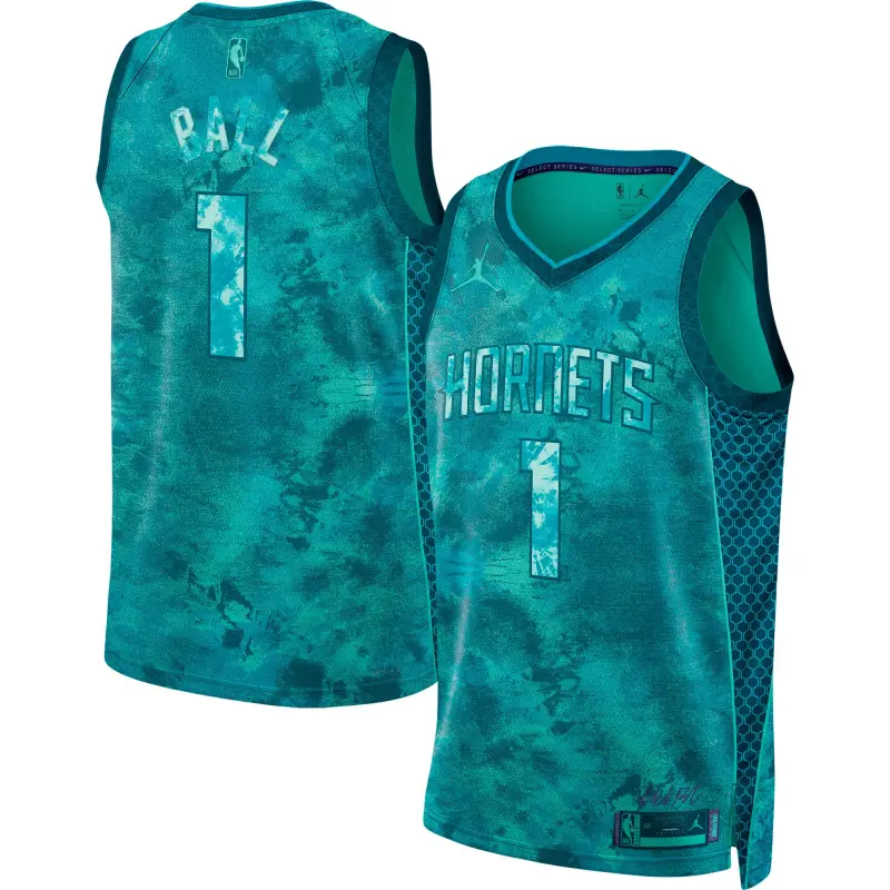 unisex charlotte hornets lamelo ball jordan brand teal select series swingman jersey