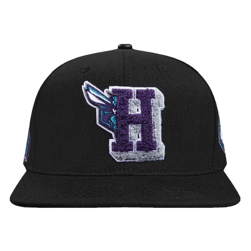 nba charlotte hornets mashup unisex wool snapback hat black